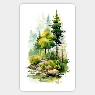 quiet forest Sticker